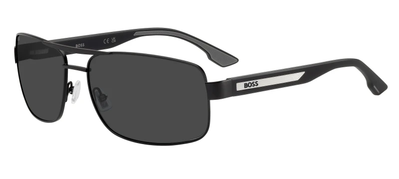 Image of Hugo Boss Man Hugo Boss BOSS 1906/S 003/IR Sunglasses Metal Black Grey Squared Normal Black Sunglasses Man Metal