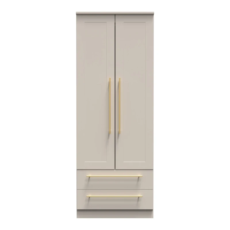 Image of Helmsley 2 Door 2 Drawer Wardrobe In Kashmir Matt (Ready Assembled)