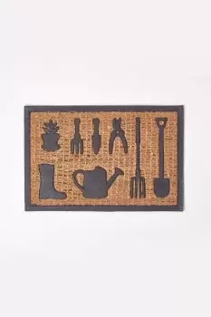 Image of Garden Tools Rubber and Coir Doormat