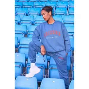 Image of I Saw It First Arizona Embroidered Heavyweight Fleeceback Joggers - Blue