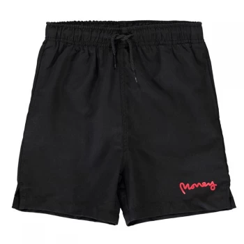 Image of Money Logo Swim Shorts - Black