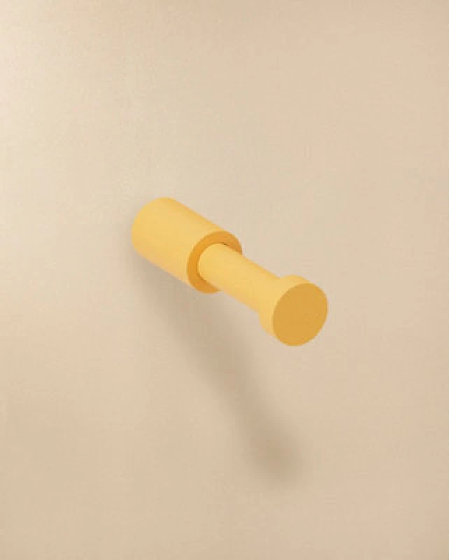 Image of Cosmic Towel Hook, Robe Hook, Coat Hook, Mustard 5,5 Cm, Installed With Screws, Logic Collection