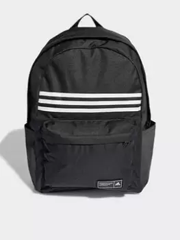 Image of adidas Classic 3-stripes Horizontal Backpack, Black/White, Men