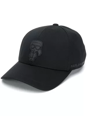 Image of KARL LAGERFELD Womens K/Ikonik Cap - Black