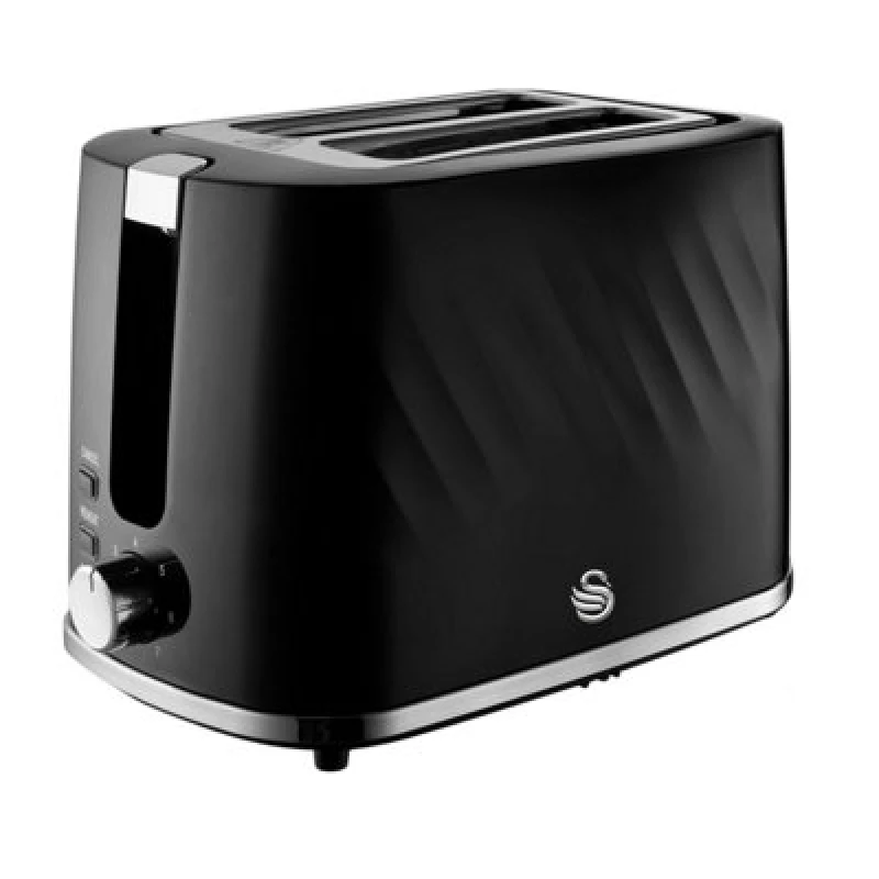 Image of Swan ST14071BLK Windsor Textured 2 Slice Toaster in Black