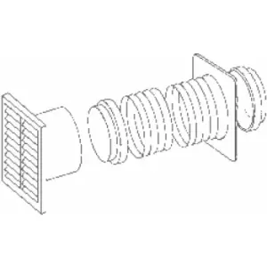 Image of Manrose 100mm Fixed Grille Kit (White) - 7218