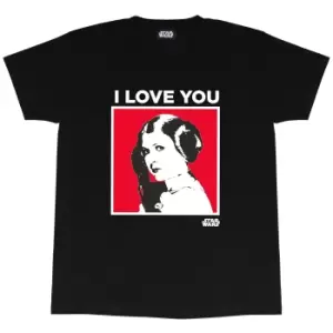 Image of Star Wars Womens/Ladies Princess Leia Boyfriend T-Shirt (L) (Black)