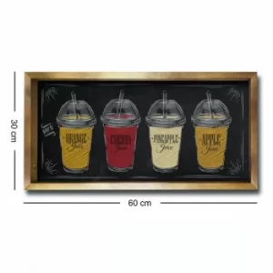 Image of 3060AHS-010 Multicolor Decorative Framed MDF Painting