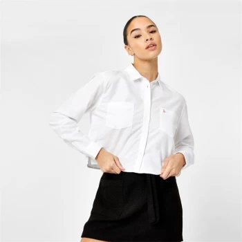 Image of Jack Wills Glydebourne Cropped Shirt - White