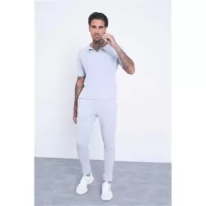 Image of I Saw It First Baby Blue Polo Shirt & Jogger Set - Blue