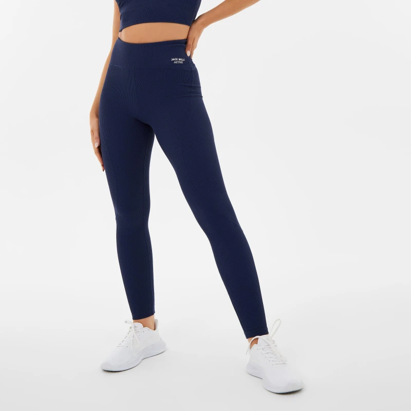 Image of Jack Wills Rib Legging - Blue Blue 8
