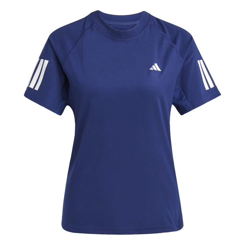 Image of adidas Club 3-Stripes Tennis Climacool T-Shirt Womens Dark Blue female 8 (XS)