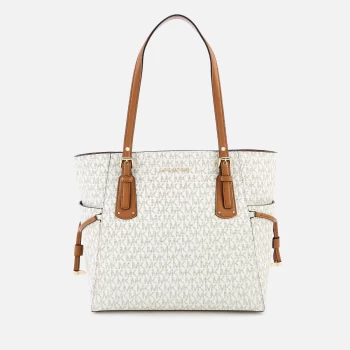 Image of Michael Kors Womens Voyager East West Tote Bag - Vanilla