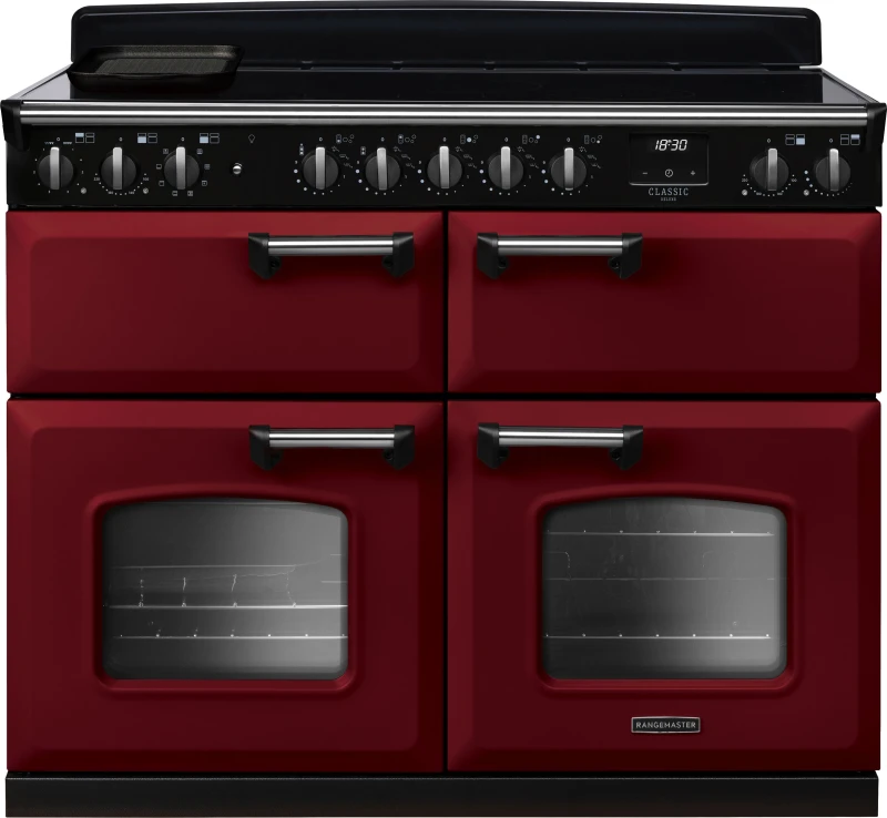 Image of Rangemaster CLDLB110EIPBOR/CM1 Classic Deluxe BC 110cm Induction Range Cooker Chrome Trim 14932 - BORDEAUX CLDLB110EIPBOR/CM1