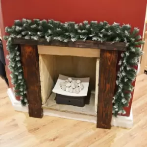 Image of Premier 270cm (9ft) x 25cm Snow Tipped Green Christmas Garland Decoration