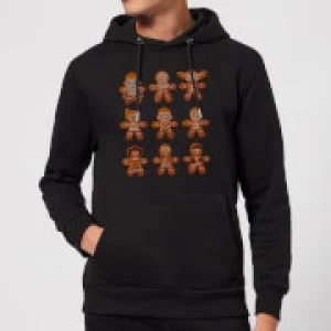 Image of Star Wars Gingerbread Characters Christmas Hoodie - Black - M