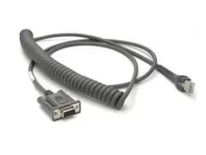 Image of Zebra CBA-R37-C09ZBR serial cable Beige 2.74 m DB9