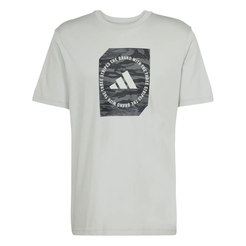 Image of Adidas T-Shirt adidas Camo Shape Graphic Argente Male 3XL
