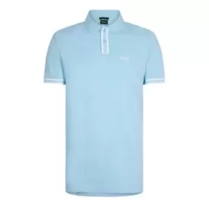 Image of Boss Paddy Pique Polo Shirt - Blue