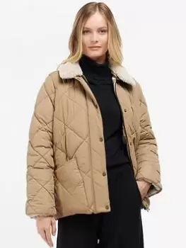Image of Barbour Winter Liddesdale Quilted Jacket - Beige, Beige, Size 10, Women
