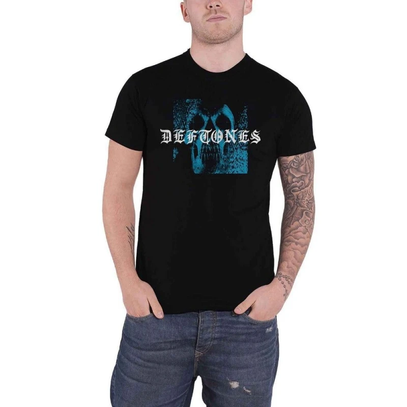 Image of Deftones Mens Skull T-Shirt in Black Size: XL Black Male XL