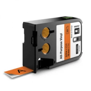 Image of Dymo 1868767 Black on Orange Label Tape 19mm x 7m