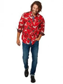 Image of Joe Browns Joe Browns Music In The Air Shirt, Red Size M Men