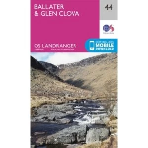 Image of Ballater, Glen Clova by Ordnance Survey (Sheet map, folded, 2016)