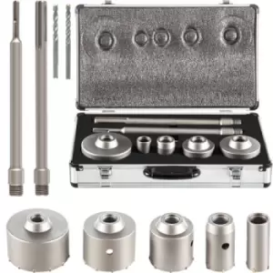 Image of VEVOR Concrete Hole Saw Kit, 1-2/11", 1-3/5", 2-9/16", 3-5/32", 3-15/16" Drill Bit Set SDS Plus & SDS MAX Shank Wall Hole Cutter w/a 4-1/3" Connecting