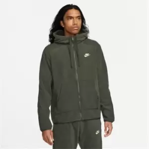 Image of Nike Sportswear Style Essentials+ Mens Polar Fleece Full-Zip Hoodie - Green