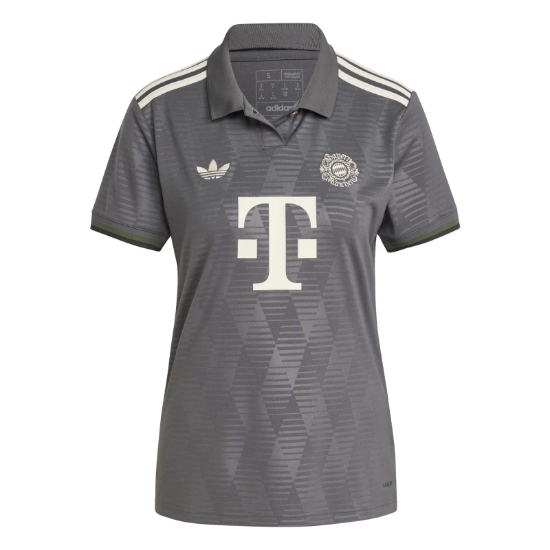 Image of adidas Fcb Wiesn Jsy W T-Shirt Womens Grey Six female 8 (XS)