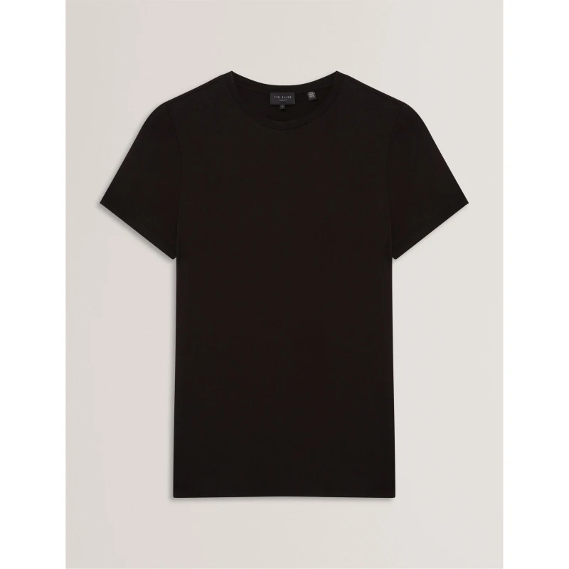 Image of Ted Baker Womens Plain Slim Fit T-Shirt Black female 6 (2X)
