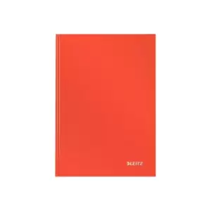 Image of Solid Notebook A5 Ruled with Hardcover 80 Sheets of High Opacity Paper Casebound Light Red - Outer Carton of 6