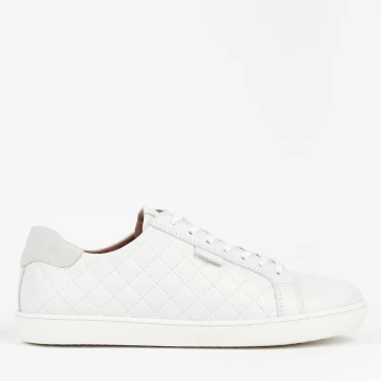 Image of Barbour Womens Bridget Leather Low Top Trainers - White - UK 5