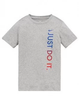 Image of Nike Unisex Childrens Nsw Vertical Just Do It Short Sleeve T-Shirt - Grey