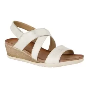 Image of Cipriata Womens/Ladies Bina Crossover Wedge Sandal (7 UK) (Light Silver)