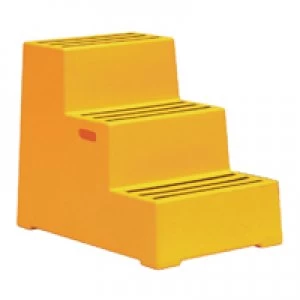 Image of Slingsby Plastic Safety Step 3 Step Yellow 325100