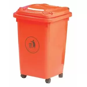 Image of Wheelie Bin 50L 30 Recycled Polyethylene RedOrange LWB50YRedOrange