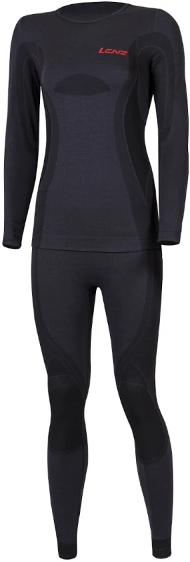 Image of Lenz Merino Ladies Functional Underwear Set, black, Size XS S for Women