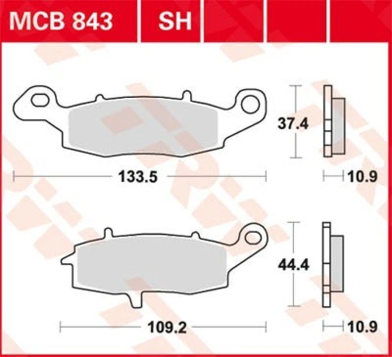 Image of TRW Lucas Brake pad MCB843