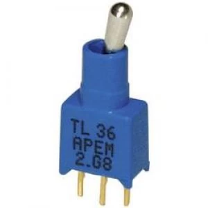 Image of Toggle switch 20 V DCAC 0.02 A 1 x OnOffOn APEM