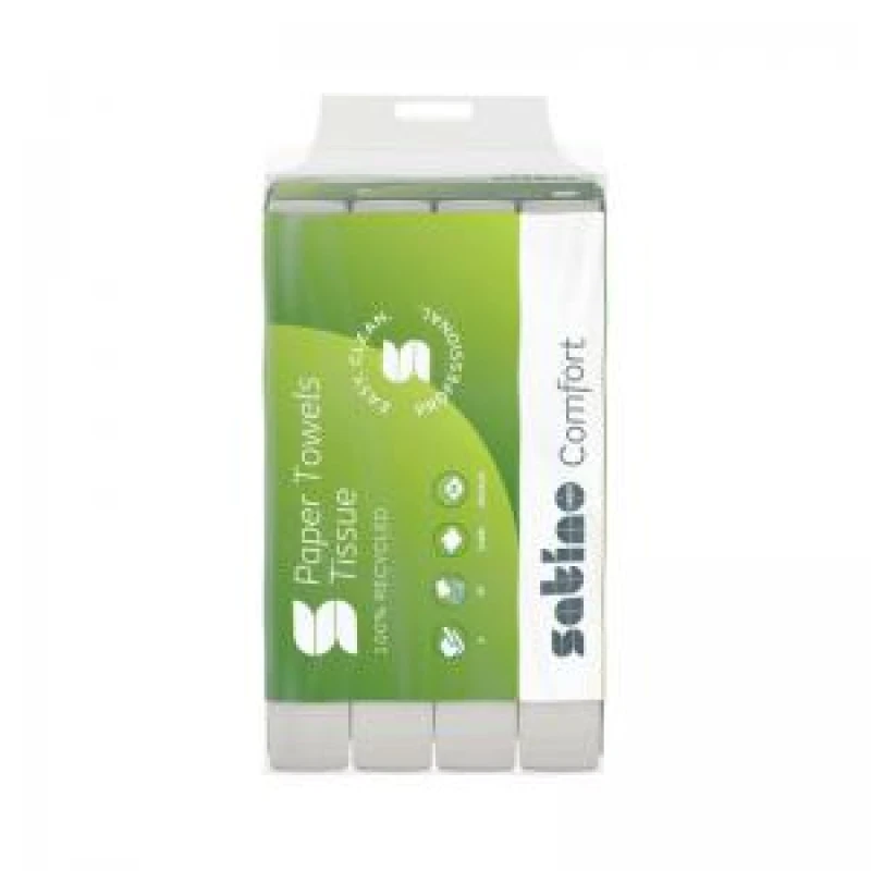 Image of Satino Hand Towel Paper Tissues W-Fold 200x320mm 2-Ply (3000 Pack) 277340