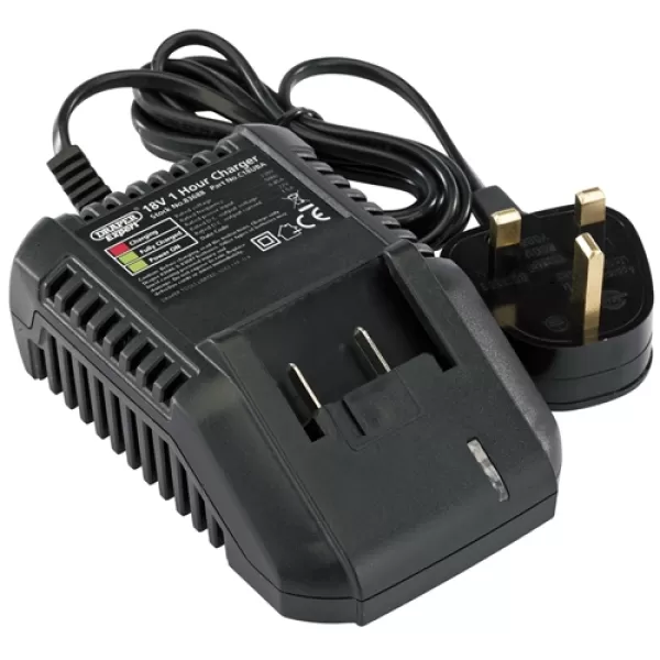 Image of Draper 18V Universal Battery Charger for Li-Ion and Ni-Cd Battery Packs
