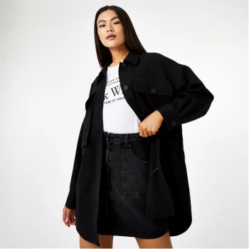 Image of Jack Wills Classic Relaxed Shacket - Black