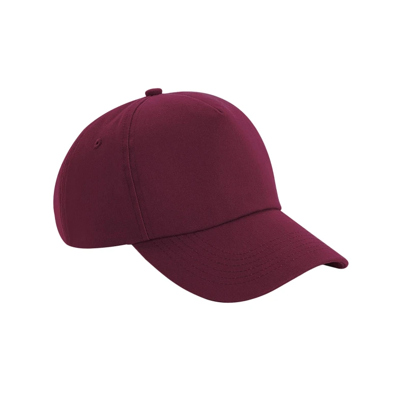 Image of Beechfield Beechfield Men Authentic 5 Panel Cap in Burgundy Burgundy One Size Male 5063417944034