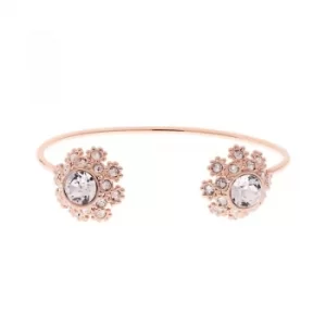 Image of Ted Baker Ladies Rose Gold Plated Seniie Crystal Daisy Lace Bangle