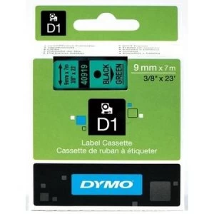 Image of Dymo 40919 Black On Green Label Tape 9mm x 7m