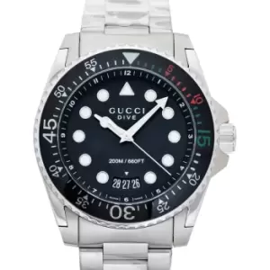 Image of Dive Quartz Black Dial Stainless Steel Mens Watch