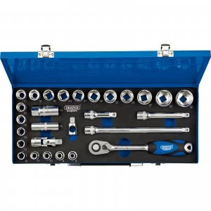 Image of Draper 28 Piece 1/2" Drive Hex Socket Set Metric 1/2"
