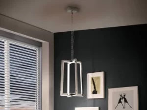 Image of Kuma Integrated LED Crystal Modern Ceiling Pendant Steel